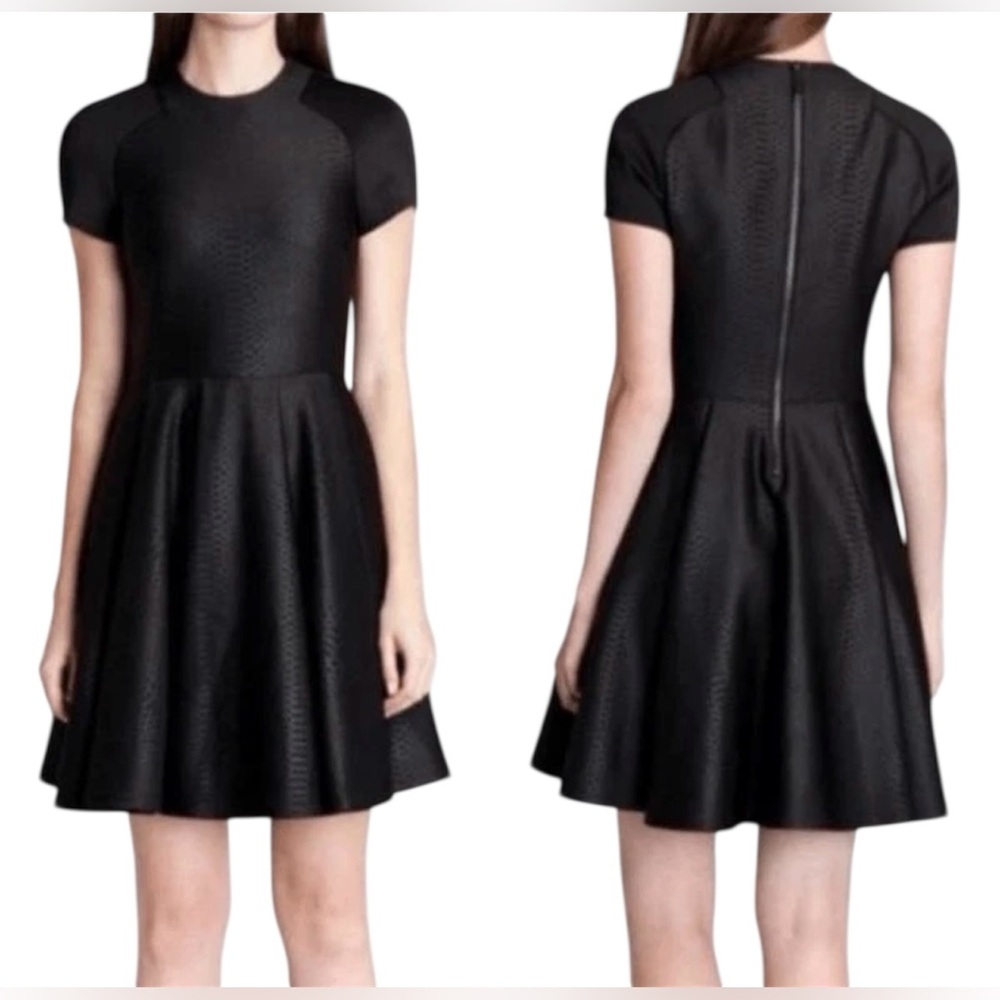 Ted Baker Black Melisse Snake Print Mini Dress